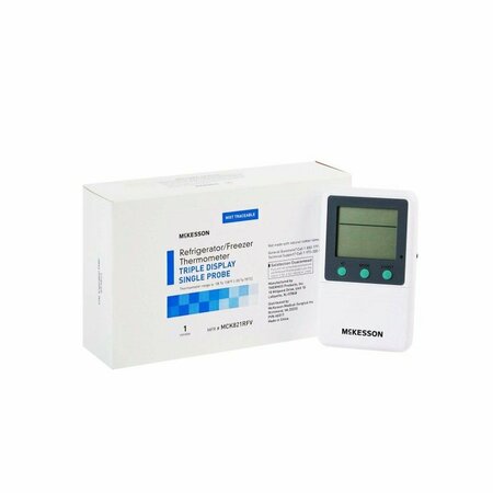 MCKESSON Refrigerator / Freezer Thermometer, Digital Display, -58 Deg to +158 DegF Range MCK821RFV